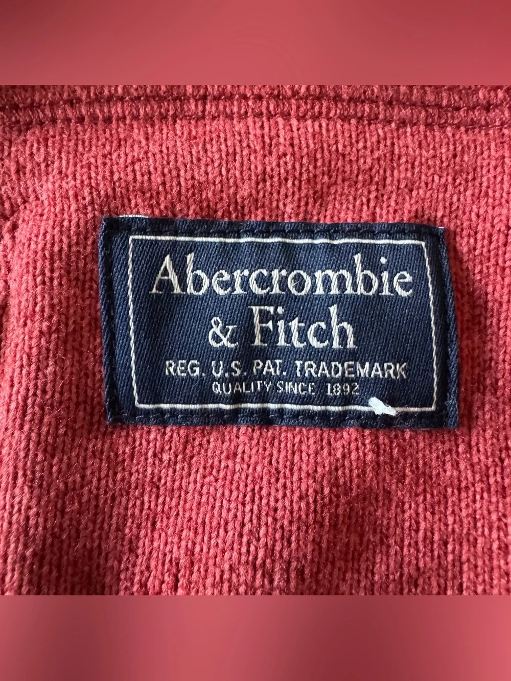 NWT Abercrombie & Fitch Sherpa Lined Full Zip Hoodie Heather Red Small
